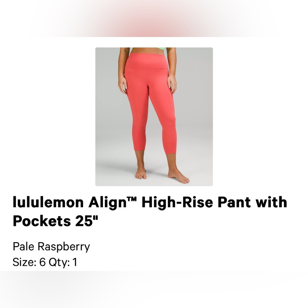 Lululemon Align High-Rise Pant in Raspberry - Picture 2 of 8